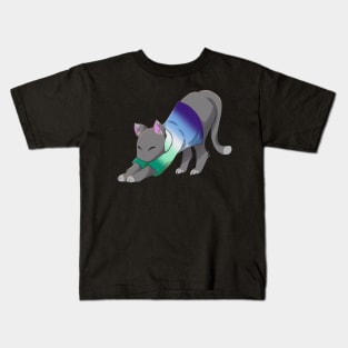 Gay cat stretching Kids T-Shirt